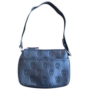 MAD Engine Black Skull Embossed Women's Shoulder Bag